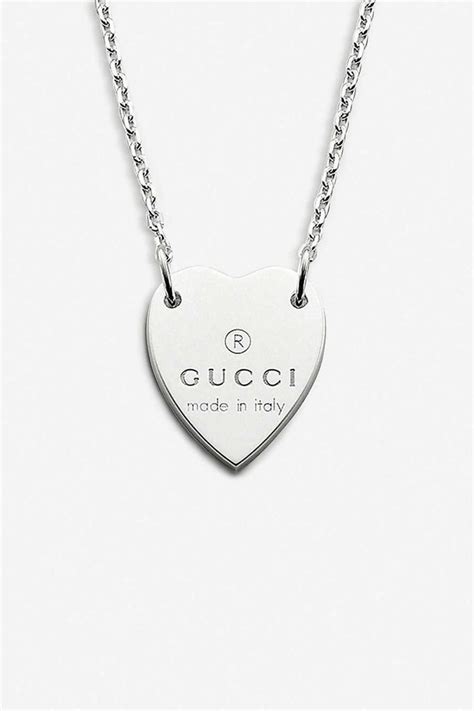 gucci flora heart necklace|gucci trademark necklace.